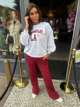 Sweater "Los Angeles" Grijs/bordeaux